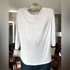 Cowl Neck Three Quarter Sleeve Top